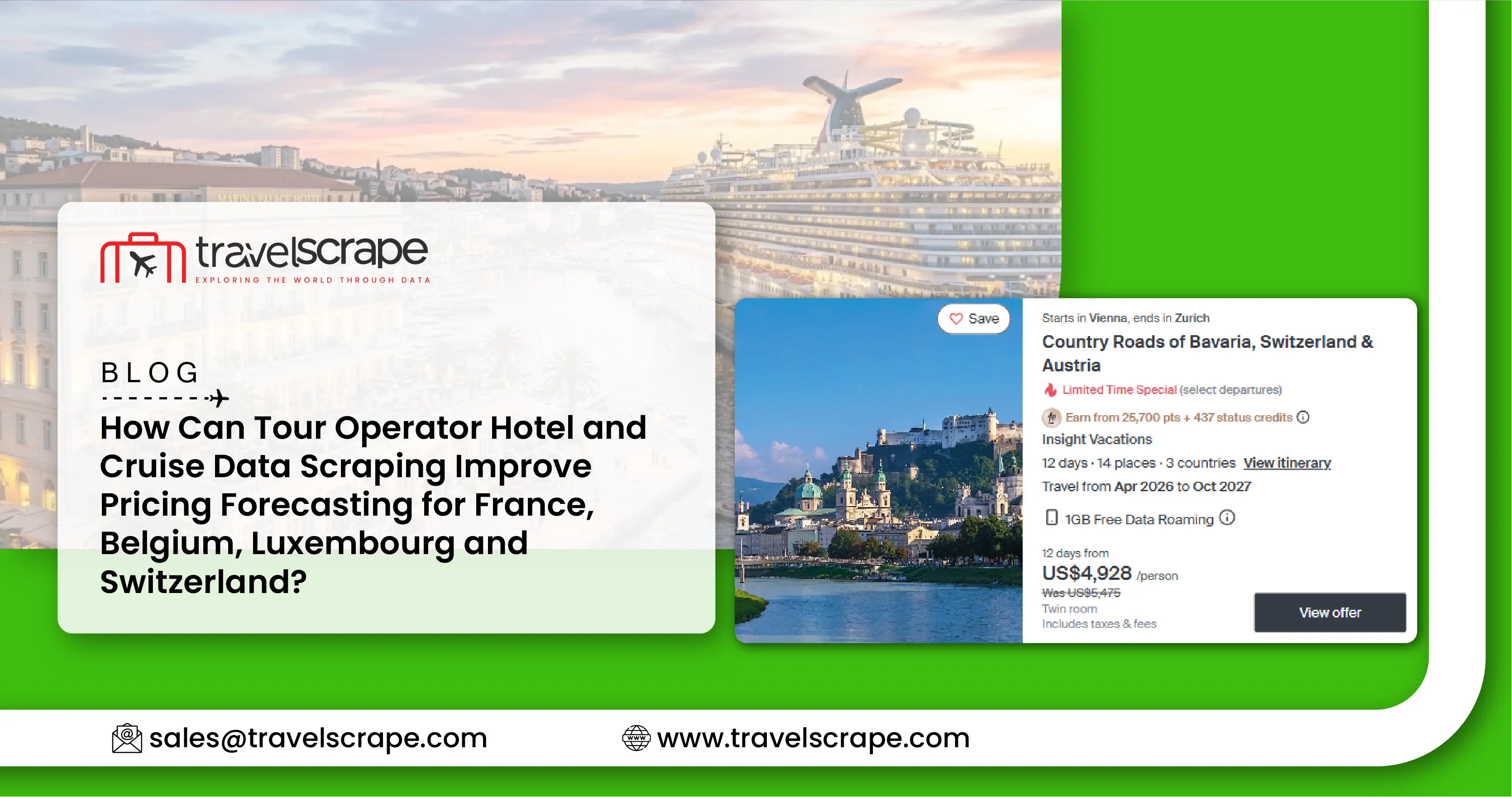Tour Operator Hotel and Cruise Data Scraping